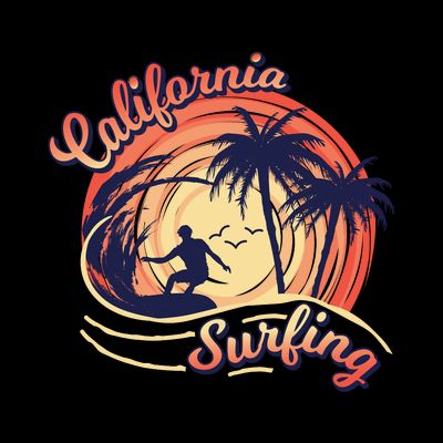 Surfing Sunset California Surfing Summer For Surf Lovers Gift T-Shirt