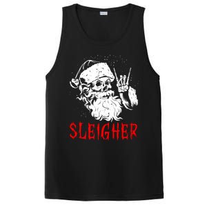 Sleigher Santa Claus Metal Christmas Rock On Hail Santa Cute Gift PosiCharge Competitor Tank