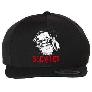 Sleigher Santa Claus Metal Christmas Rock On Hail Santa Cute Gift Wool Snapback Cap