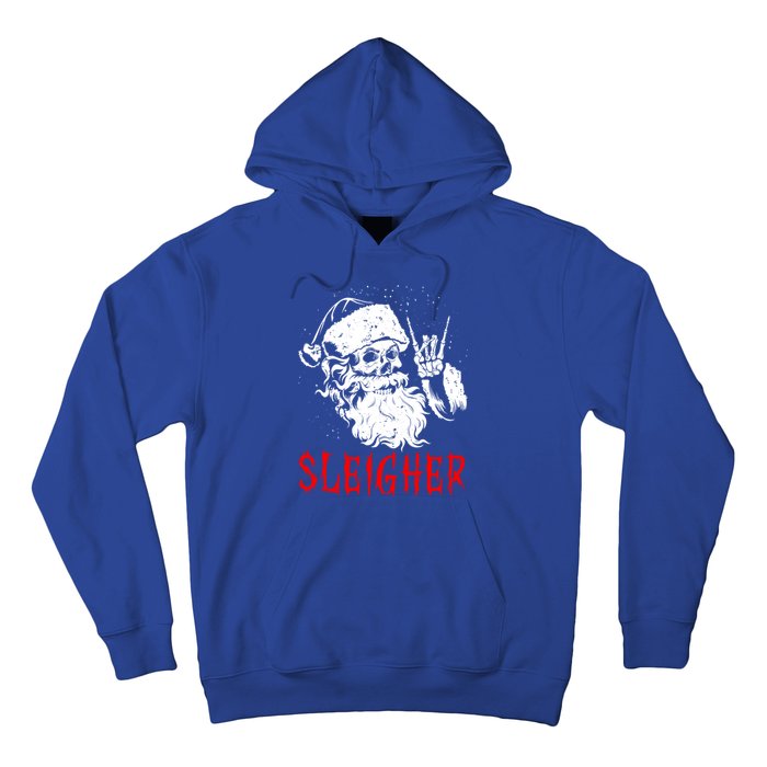 Sleigher Santa Claus Metal Christmas Rock On Hail Santa Cute Gift Hoodie