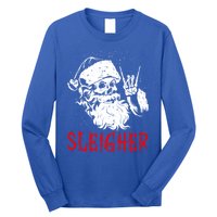 Sleigher Santa Claus Metal Christmas Rock On Hail Santa Cute Gift Long Sleeve Shirt