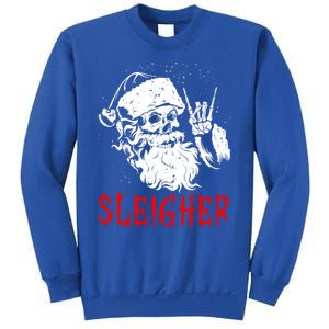 Sleigher Santa Claus Metal Christmas Rock On Hail Santa Cute Gift Sweatshirt