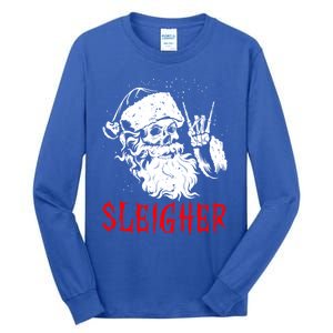 Sleigher Santa Claus Metal Christmas Rock On Hail Santa Cute Gift Tall Long Sleeve T-Shirt