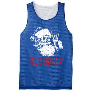 Sleigher Santa Claus Metal Christmas Rock On Hail Santa Cute Gift Mesh Reversible Basketball Jersey Tank