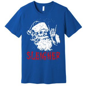 Sleigher Santa Claus Metal Christmas Rock On Hail Santa Cute Gift Premium T-Shirt