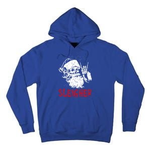 Sleigher Santa Claus Metal Christmas Rock On Hail Santa Cute Gift Tall Hoodie