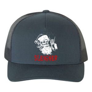 Sleigher Santa Claus Metal Christmas Rock On Hail Santa Cute Gift Yupoong Adult 5-Panel Trucker Hat