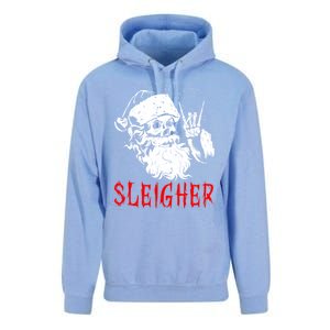 Sleigher Santa Claus Metal Christmas Rock On Hail Santa Cute Gift Unisex Surf Hoodie