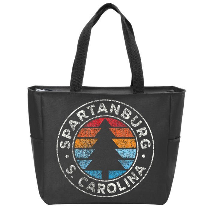 Spartanburg South Carolina Sc Vintage Zip Tote Bag