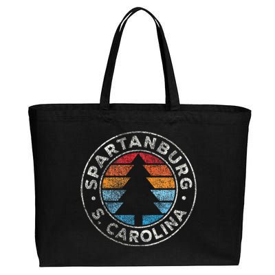 Spartanburg South Carolina Sc Vintage Cotton Canvas Jumbo Tote