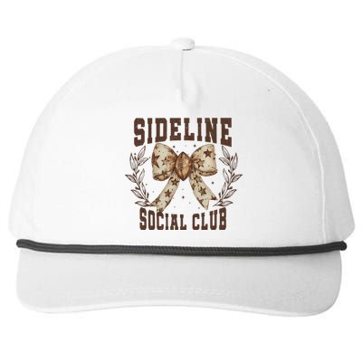 Sideline Social Club Fall Coquette Bow Snapback Five-Panel Rope Hat