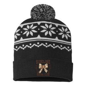 Sideline Social Club Fall Coquette Bow USA-Made Snowflake Beanie