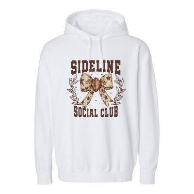 Sideline Social Club Fall Coquette Bow Garment-Dyed Fleece Hoodie