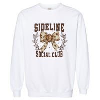 Sideline Social Club Fall Coquette Bow Garment-Dyed Sweatshirt