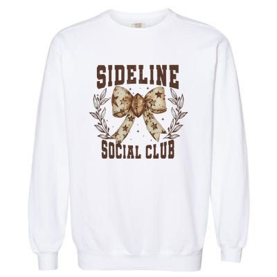 Sideline Social Club Fall Coquette Bow Garment-Dyed Sweatshirt