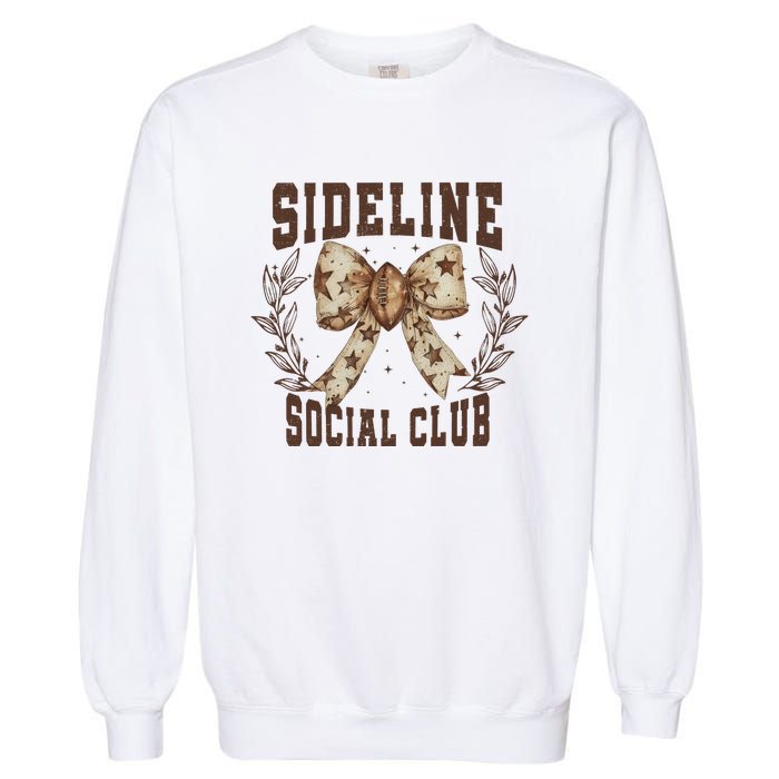 Sideline Social Club Fall Coquette Bow Garment-Dyed Sweatshirt