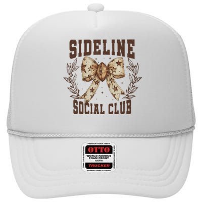 Sideline Social Club Fall Coquette Bow High Crown Mesh Back Trucker Hat