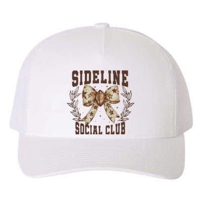 Sideline Social Club Fall Coquette Bow Yupoong Adult 5-Panel Trucker Hat