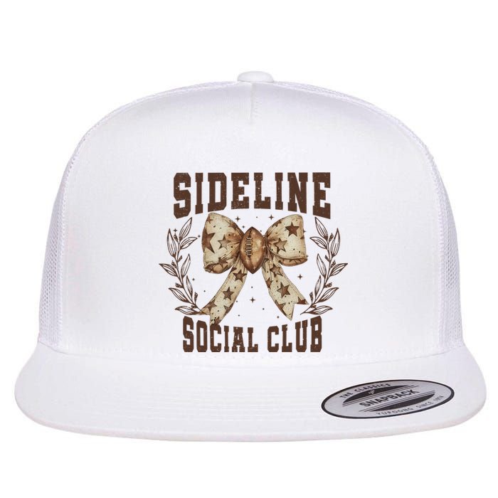 Sideline Social Club Fall Coquette Bow Flat Bill Trucker Hat