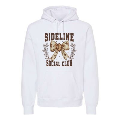 Sideline Social Club Fall Coquette Bow Premium Hoodie