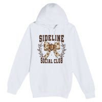 Sideline Social Club Fall Coquette Bow Premium Pullover Hoodie