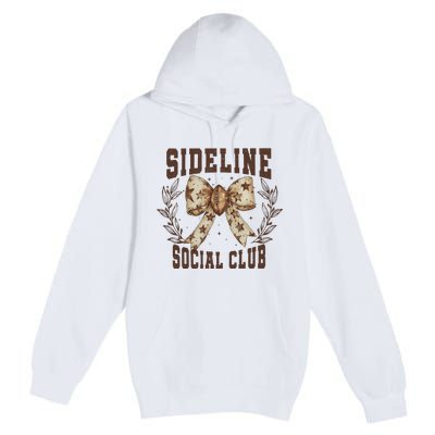 Sideline Social Club Fall Coquette Bow Premium Pullover Hoodie