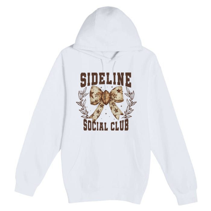 Sideline Social Club Fall Coquette Bow Premium Pullover Hoodie