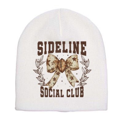 Sideline Social Club Fall Coquette Bow Short Acrylic Beanie