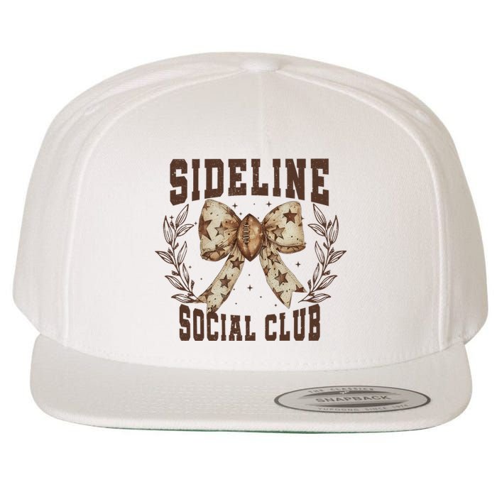 Sideline Social Club Fall Coquette Bow Wool Snapback Cap