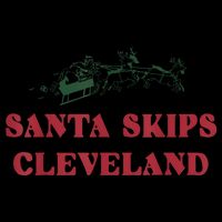 Santa Skips Cleveland Funny Santa Reindeer Xmas Christmas T-Shirt