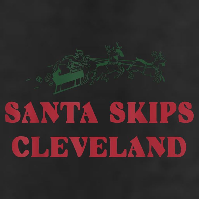 Santa Skips Cleveland Funny Santa Reindeer Xmas Christmas Hat
