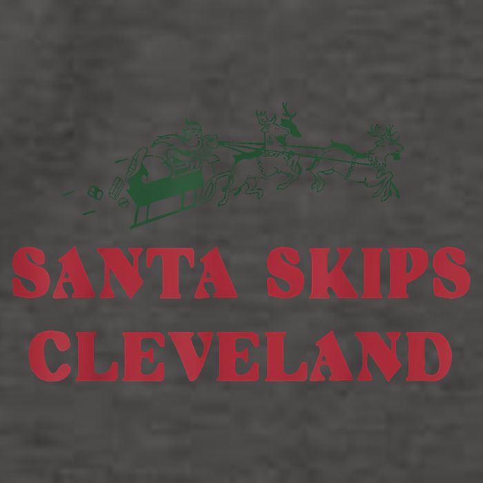 Santa Skips Cleveland Funny Santa Reindeer Xmas Christmas Vector Backpack