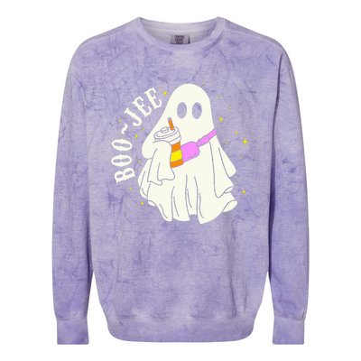 Spooky Season Cute Ghost Halloween Costume Boujee BooJee Colorblast Crewneck Sweatshirt