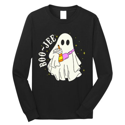 Spooky Season Cute Ghost Halloween Costume Boujee BooJee Long Sleeve Shirt