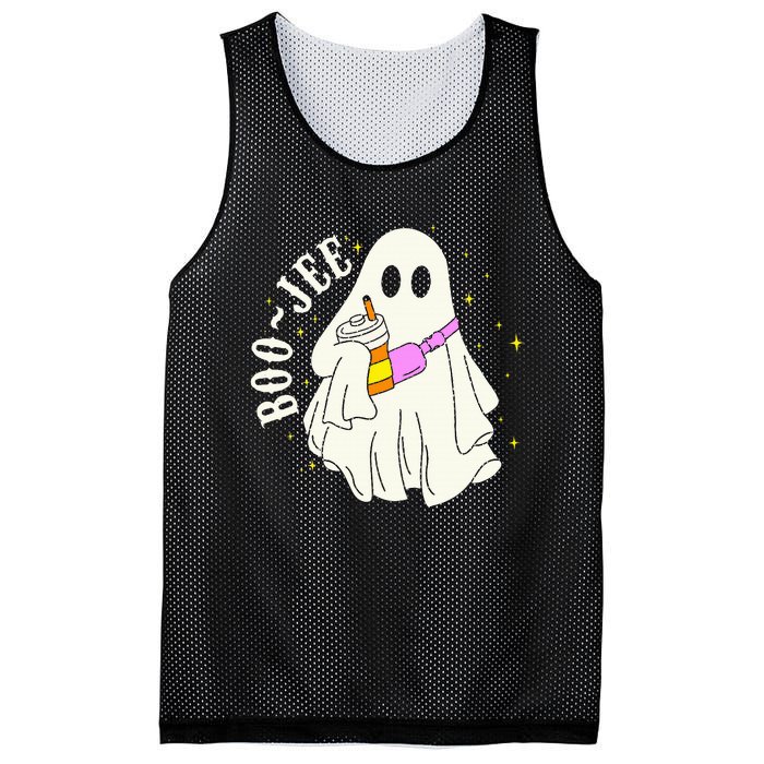 Spooky Season Cute Ghost Halloween Costume Boujee BooJee Mesh Reversible Basketball Jersey Tank