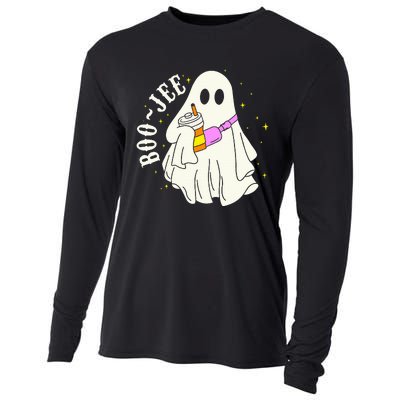 Spooky Season Cute Ghost Halloween Costume Boujee BooJee Cooling Performance Long Sleeve Crew