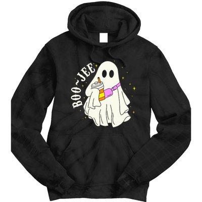 Spooky Season Cute Ghost Halloween Costume Boujee BooJee Tie Dye Hoodie