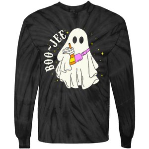 Spooky Season Cute Ghost Halloween Costume Boujee BooJee Tie-Dye Long Sleeve Shirt