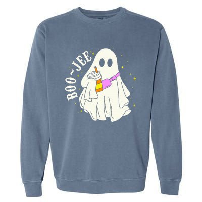 Spooky Season Cute Ghost Halloween Costume Boujee BooJee Garment-Dyed Sweatshirt