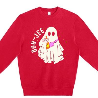 Spooky Season Cute Ghost Halloween Costume Boujee BooJee Premium Crewneck Sweatshirt