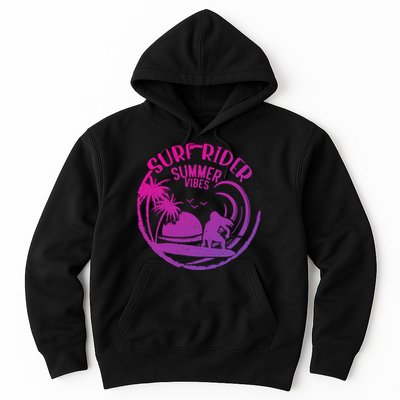 Surfing Sunset California Surf Rider Vintage Summer Vibes Gift Hoodie