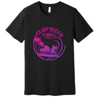 Surfing Sunset California Surf Rider Vintage Summer Vibes Gift Premium T-Shirt