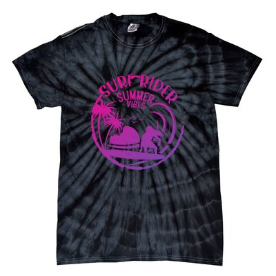 Surfing Sunset California Surf Rider Vintage Summer Vibes Gift Tie-Dye T-Shirt