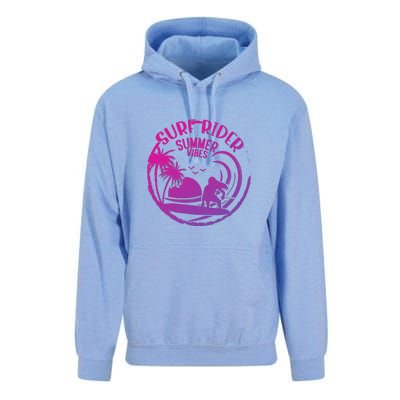 Surfing Sunset California Surf Rider Vintage Summer Vibes Gift Unisex Surf Hoodie