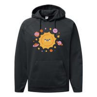 Solar System Cute Cartoon Performance Fleece Hoodie