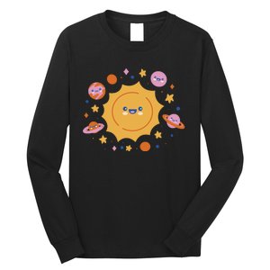 Solar System Cute Cartoon Long Sleeve Shirt