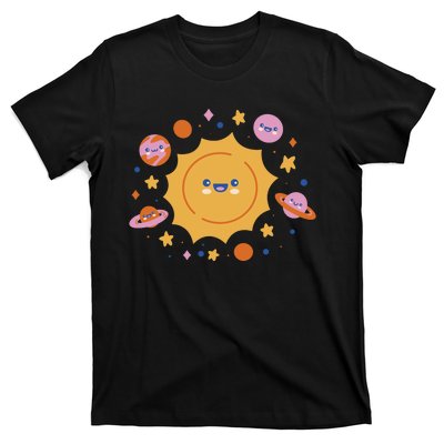 Solar System Cute Cartoon T-Shirt