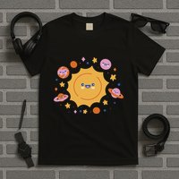 Solar System Cute Cartoon T-Shirt