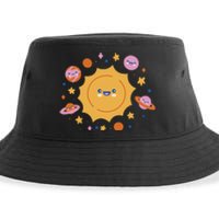 Solar System Cute Cartoon Sustainable Bucket Hat