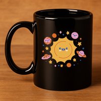Solar System Cute Cartoon 11oz C Handle Ceramic Mug